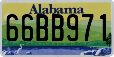AL license plate 66BB971