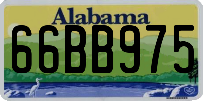 AL license plate 66BB975