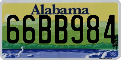 AL license plate 66BB984
