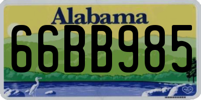 AL license plate 66BB985