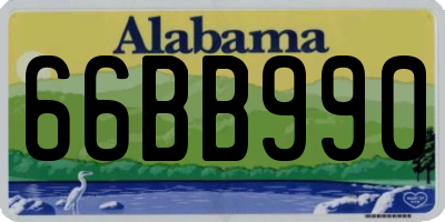 AL license plate 66BB990