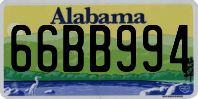 AL license plate 66BB994