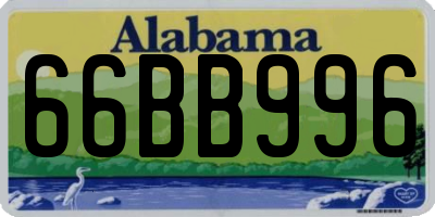 AL license plate 66BB996
