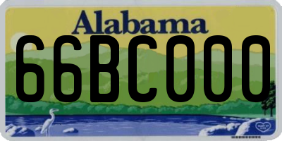AL license plate 66BC000