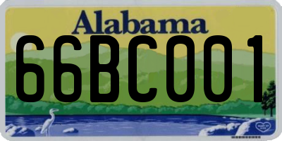 AL license plate 66BC001
