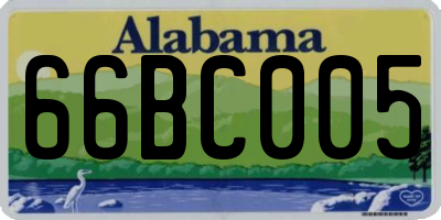 AL license plate 66BC005