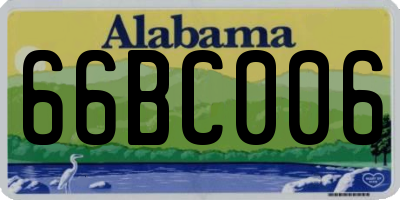 AL license plate 66BC006