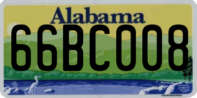 AL license plate 66BC008