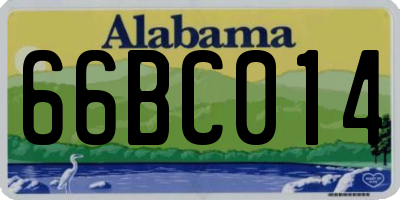 AL license plate 66BC014
