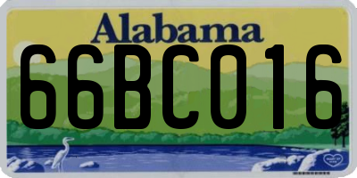 AL license plate 66BC016