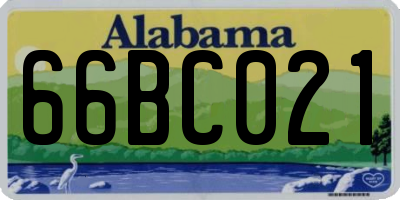AL license plate 66BC021