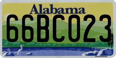 AL license plate 66BC023
