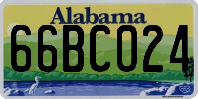 AL license plate 66BC024
