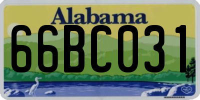 AL license plate 66BC031