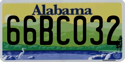 AL license plate 66BC032