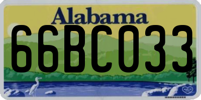AL license plate 66BC033