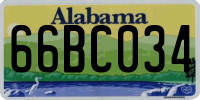 AL license plate 66BC034