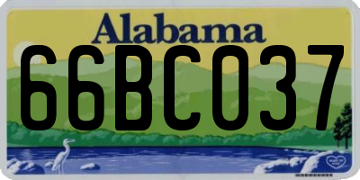 AL license plate 66BC037