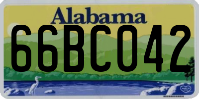 AL license plate 66BC042