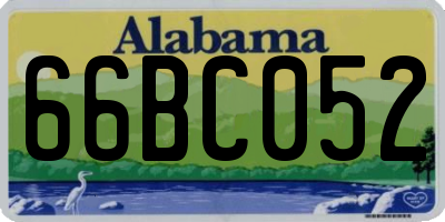 AL license plate 66BC052