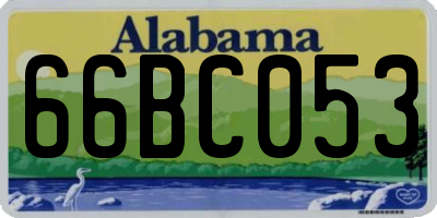 AL license plate 66BC053