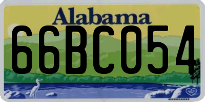 AL license plate 66BC054