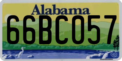AL license plate 66BC057
