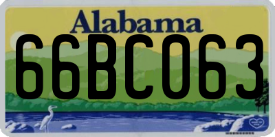 AL license plate 66BC063