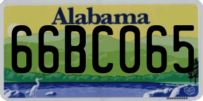 AL license plate 66BC065
