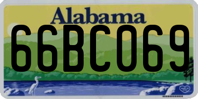 AL license plate 66BC069