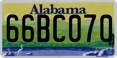 AL license plate 66BC070