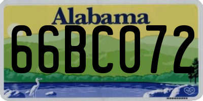 AL license plate 66BC072