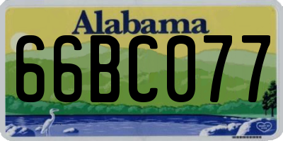 AL license plate 66BC077