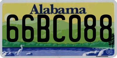 AL license plate 66BC088