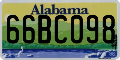 AL license plate 66BC098