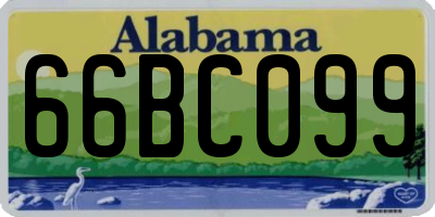 AL license plate 66BC099