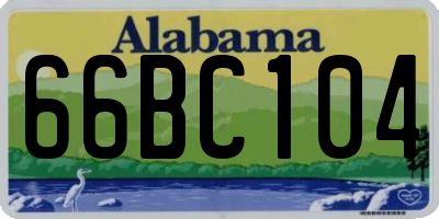 AL license plate 66BC104