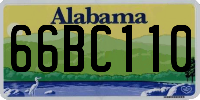 AL license plate 66BC110