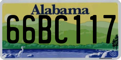 AL license plate 66BC117