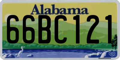 AL license plate 66BC121