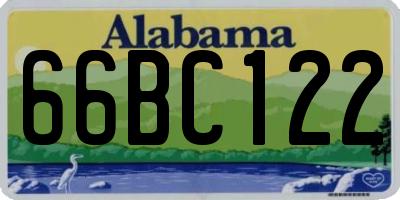 AL license plate 66BC122