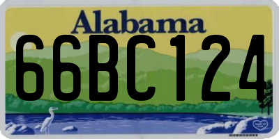 AL license plate 66BC124