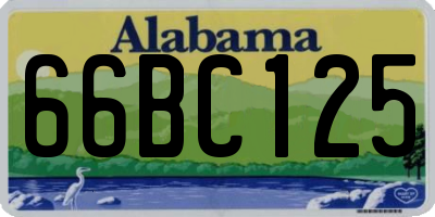 AL license plate 66BC125