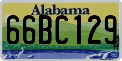 AL license plate 66BC129