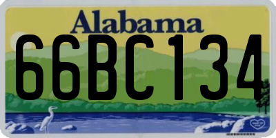 AL license plate 66BC134