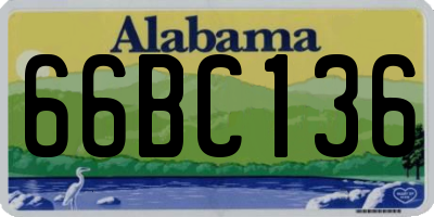 AL license plate 66BC136