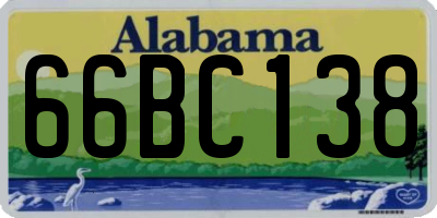 AL license plate 66BC138