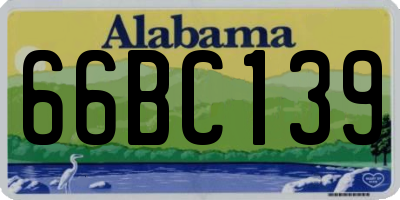AL license plate 66BC139