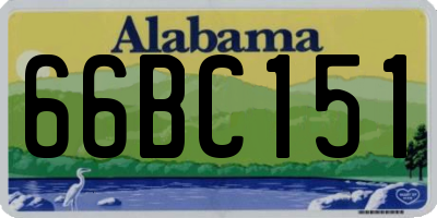 AL license plate 66BC151