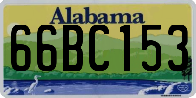 AL license plate 66BC153
